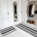 Three-piece kitchen rug set, non-slip and washable, abstract pattern kitchen hallway rug, soft and comfortable, suitable for sinks, floors, entrances, hallways and bathrooms. - Image 11