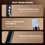 Portable Wireless MIDI Electronic Saxophone - 100 Tones, 3W Hi-Fi Speaker, 12hrs Playtime, 0.7lbs (Black ABS) - Image 7