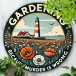 CIFbuy 1pc Vintage "Gardening Because Murder Is Wrong" Metal, "Gardening Because Murder Is Wrong" , Vintage "Gardening Because Murder Is Wrong" Metal Sign TikTok, TikTok, temuemu Self-pickup LogiSiics - Image 5