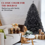 FCH 6ft 1050 Branches PVC Christmas Tree Black - Image 9