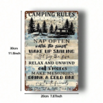 CIFbuy 1pc Camping Themed Decorative Sign, Rustic Wall Art With Iconic Character, 8x12 Inch Plaque For Living Room, Game Room & Kids Ro TikTok, TikTok, r, 8x12 Inch Plaque For Living Room Self-pickup Logiopics - Image 2