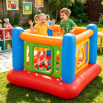 3-in-1 Inflatable Bounce House, Thick PVC Kids Jumping Castle with Visible Wall, Indoor Outdoor Blow Up Play House Gift for Children Age 3+ - Image 4