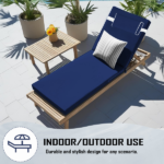 Outdoor Chaise Lounge Cushion, 80 in. x 26 in. x 3 in. Waterproof Fade-Resistant Patio Chair Pad for Pool Beach - Image 5