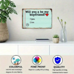 CIFbuy 1pc Will You Be My Boyfriend Metal Sign, 2D Flat Tin Plaque Sticky Note Style, Durable Wall Decor For Bedroom Bar Kitchen Restro TikTok, TikTok, Style Self-pickup Logiopics - Image 5