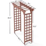 Wooden Arbor, Wedding Arch for Ceremony, Wood Trellis for Plant Climbing, Christmas Decor Pergola for Garden Backyard - Image 16
