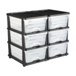 100L 6 Storage Drawers, Sturdy Organizer , Clear Storage Bins for Office, Craft Rooms, and Home Organization (Shipment from Walmart)
