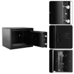 Mini Wall-in Style Electronic Code Metal Steel Box Safe Case 17EF Black - Image 28