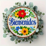 CIFbuy Spanish Flower Welcome Round Metal Sign 7.8x7.8in 1PC Vintage 2D HD Printed Iron Wall Decor Rustic Flat Hanging Plaque For Front TikTok, TikTok, ront Self-pickup Logiopics - Image 8