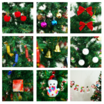 6ft artificial Christmas tree with LED energy-saving lights, including 195 pendant tree skirts and guardrails - Image 4