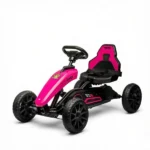 Pink Kids Pedal Go Kart – Swing Axle & Shock-Absorbing Wheels, Promote Kids Physical Exercise While Playing Outdoors - Image 2