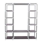 69" Portable Clothes Closet Wardrobe Storage Organizer with Non-Woven Fabric Quick and Easy to Assemble Extra Strong and Durable Dark Brown - Image 3