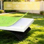 14FT Green Trampoline Spring Pad – No Pole Holes, Reinforced Waterproof Tear Resistant Edges, All Weather Safety Accessory Only trampoline replacement mat - Image 4