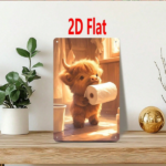 CIFbuy Cute Little Cow Holding Toilet Paper Metal Sign" 2D Flat Unframed Bathroom Decor, Weatherproof Rustproof UV Resistant Wall Art, Decor, Weatherproof Rustproof UV Resistant Wall Art, Metal SiikTok, Metal SiikTok, t Self-pickup Logiopics - Image 7