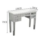 Illusions Collection Mirrored Entryway Console - Image 3