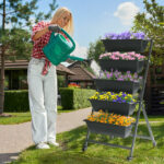 5 Tiers Vertical Garden Bed, Vertical Garden Planter Indoor and Outdoor, Vertical Elevated Garden Bed Perfect for Vegetables Flowers Herbs - Image 11
