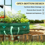 Green Galvanised Metal Raised Garden Bed – 5 x 3 x 6ft Outdoor Planter Box, Arched Trellis, Open Bottom(Only for elevated garden beds) - Image 6