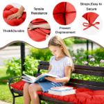 Outdoor Bench Cushion, 60 × 20 × 4 Inch, Tufted Waterproof Swing Cushion with Ties, for Patio Bench or Window Seat - Image 7