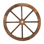 [Same Code 95885929]2pcs 24-Inch Old Western Style Garden Art Wall Decor Wooden Wagon Wheel Brown - Image 6