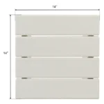 36*36*47cm Single Layer Square HDPE Side Table White - Image 30