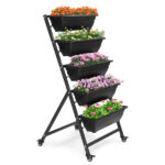 5 Tiers Vertical Garden Bed, Vertical Garden Planter Indoor and Outdoor, Vertical Elevated Garden Bed Perfect for Vegetables Flowers Herbs - Image 18
