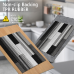 Three-piece kitchen rug set, non-slip and washable, abstract pattern kitchen hallway rug, soft and comfortable, suitable for sinks, floors, entrances, hallways and bathrooms. - Image 6