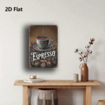 CIFbuy Vintage Italian Coffee Bar Metal Sign 8x12 Inch" Rustic Unframed Wall Decor, UV Resistant Iron Plaque For Home Cafe 8x12 InikTok, 8x12 InikTok, t Self-pickup Logiopics - Image 2