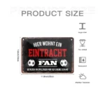 CIFbuy Vintage Eintracht Fan Metal Tin Sign German Quote Football Wall Decor (TikTok, temu pick-up service) - Image 3