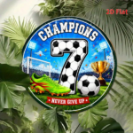 CIFbuy 1pc 7.87x7.87in Champions Soccer Number 7 Metal Aluminum, "" pc 7.87x, Champions Soccer Number 7 Metal Aluminum Tin Plaque TikTok, TikTok, teemu Self-pickup Logiaqics - Image 6