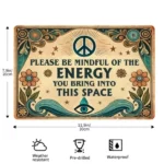CIFbuy Vintage Metal Sign Peace Symbol Flowers Iron Wall Art Home Cafe Decor 8x12 Inches (TikTok, temu pick-up service) - Image 3
