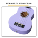 21in Linden wood body rosewood fingerboard ukulele, cotton bag, capo, strap, picks*2, tuner Strings Dust cloth - Image 6
