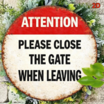 CIFbuy 1pc 8x8in 2D Flat Round Sign, "Please Close The Door" Plaque, Caution Warning Decorative Sign for Garage Courtyard Farm, Warning Decorative Sign for Garage Courtyard Farm, E TikTok, Tok, temu Self-pickup Logim,ics - Image 9