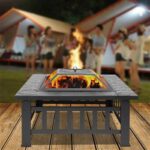 Barrel Charcoal Grill with Offset Smoker, All Metal Outdoor Smoker with Side Table and Wheels for Outdoor Garden Patio and Backyard Cooking - Image 24