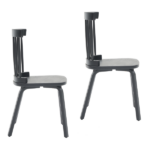 Windsor Dining Chairs Set of 2,Wood Farmhouse Spindle Back, Widen Seat, Mid-Century Modern French Country Style, for Living Room Restaurant, Black - Image 4