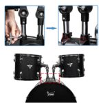 [Do Not Sell on Amazon] Full Size Adult Drum Set 5-Piece Black with Bass Drum, two Tom Drum, Snare Drum, Floor Tom, 16" Ride Cymbal, 14" Hi-hat Cymbals, Stool, Drum Pedal, Sticks - Image 43