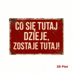 CIFbuy 1pc Vintage Polish Slogan Metal Sign 7.87x11.81 Inch, What Happens Here Stays Here Humorous Quote Iron Wall Art, Iron Wall Art, Retro Funny Hom MeikTok, MeikTok, umorous Quote Iron Wall Art Self-chckup LogiopHomys Here - Image 2