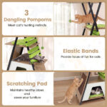 73" Multi-Level Cat Tree with Condo & Perch, Multi-Cat Climbing Tower with Scratching Pad & Interactive Toys - Image 5