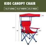 Kids Canopy Chair with Safety Lock (125 lb. Capacity), Red/Blue - Image 2