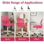 Kids & Teens Desk Chair with Adjustable Height and 360 Degree Swivel, Pink (Shipment from Walmart) - Image 3