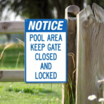 CIFbuy 1pc 8x12 Inch Waterproof Rustproof Metal Tin Sign" Pool Area Gate Closed Locked Safety Warning, Warning, Vintage 2D Flat Wall Art Decor Tin ikTok, Tin ikTok, t Self-pickup Logiopics - Image 5