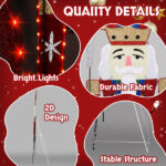 Lighted Nutcracker Christmas Yard Decorations, Pre-lit 2D Nutcracker Soldier with 162 LED Warm White Lights and Stakes for Xmas Outdoor Holiday Indoor Decor Lighted Holiday Displays - Image 5