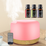 500ml Ultrasonic Essential Oil Diffuser & Humidifier with Remote, Auto-Off Timer, 7 Color Changing Night Light for Home, Office, Yoga - Image 10