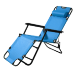 Same Code 75407956 Folding Chaise Lounge Chair for Outdoor, 2-in-1 Portable Tanning Chair with Pillow, Adjustable Recliner Chair for Beach Camping Pool, Blue - Image 8