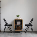 Same Code 33457557 4pcs Elegant Foldable Iron & PVC Chairs for Convention & Exhibition Black - Image 12