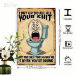 CIFbuy Funny Toilet Metal Wall Sign 8x12 Inch Rustic Bathroom Decor I Put My In You Saying Humorous Toilet Paper Design 2D Flat Metal A TikTok, TikTok, y In Self-pickup Logiopics - Image 4
