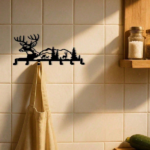 CIFbuy Bohemian Deer Key Holder Wall Organizer 5 Hook Entryway Decor Holiday Gift(TikTok, temu pick-up service) - Image 2