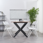 Same Code 71155989 6pcs Elegant Foldable Iron & PVC Chairs for Convention & Exhibition White - Image 41