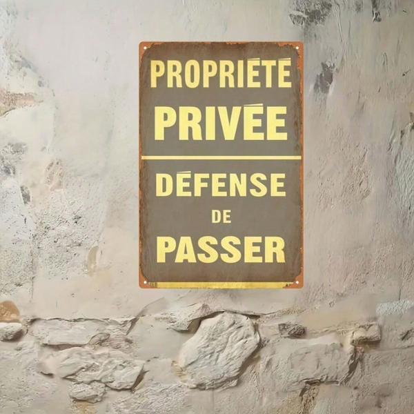 CIFbuy Vintage Metal Wall Art Proprietary Defense Passer Sign, Retro Rustic Plaque For Home Office Shop Museum Entrance, 8x12 Inch 2D TikTok, TikTok, que For Home Office Shop Museum Entrance Self-pickup Logiopics