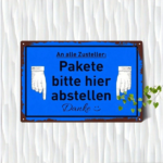 CIFbuy 1pc Creative 2D Flat Directional Sign With German Text, Please Place Here Gesture Pattern Wall Decor, Practical Home Room Signag TikTok, TikTok, gnag Self-pickup Logiopics - Image 8