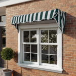 4' Window Door Awning Sun Shade Canopy Outdoor Patio Cover, Green & White Stripes - Image 12