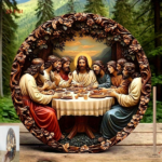 CIFbuy 2D Flat Last Supper Wall Decor, "" Wall Decor, Exquisitely Carved Jesus & 12 Apostles Religious Art TikTok, TikTok, tememu Self-pickup Logi Aics - Image 8